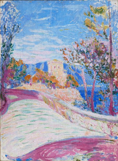 Road and trees, c.1915-18 by Rubaldo Merello