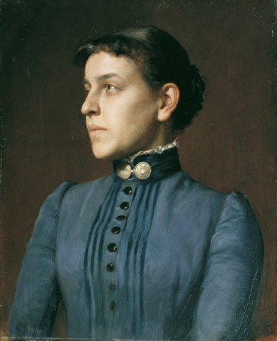 Lady in Blue Dress by Rudolf Bacher