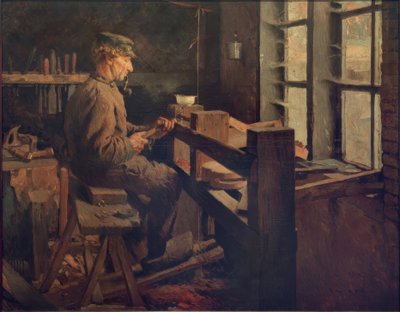 Dutch Turner at Work (Blokje-Maker) by Rudolf Gudden