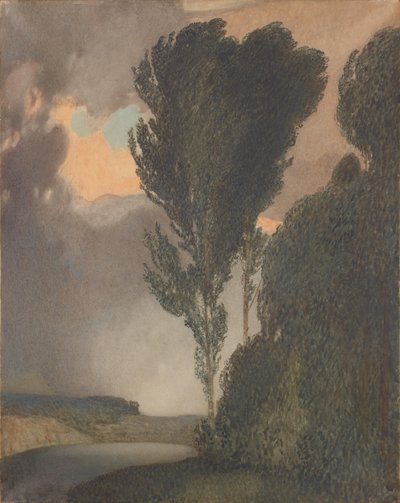 Stormy Landscape by Rudolf Jettmar