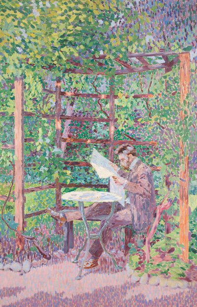 Man Reading in an Arbor by Rudolf Junk