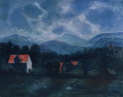 Alpine Landscape by Rudolf Kremlicka
