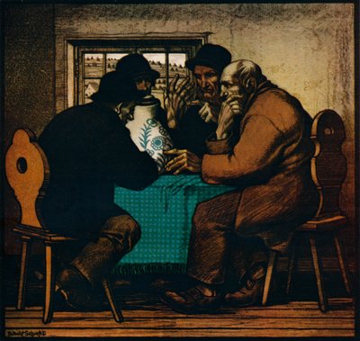 The Drinkers, c1927 by Rudolf Schiestl