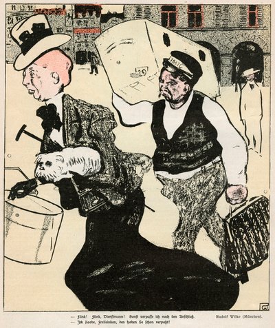 The Lady and the Porter, 1898 by Rudolf Wilke