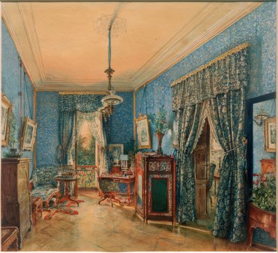 Blue Cabinet by Rudolf von Alt