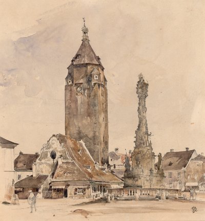 The Old Town Hall of Korneuburg by Rudolf von Alt