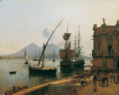 The Port of Naples with Vesuvius by Rudolf von Alt