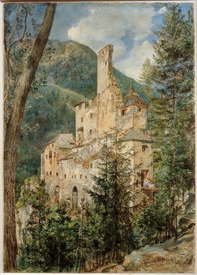 Taufers Castle in South Tyrol by Rudolf von Alt