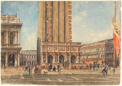 The Piazza San Marco by Rudolf von Alt