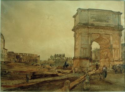 Arch of Titus in Rome by Rudolf von Alt