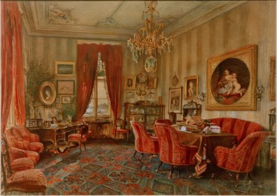 Viennese Salon of the Makart Era by Rudolf von Alt