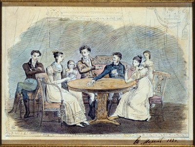 The Galitzines, 1820 by Russian School