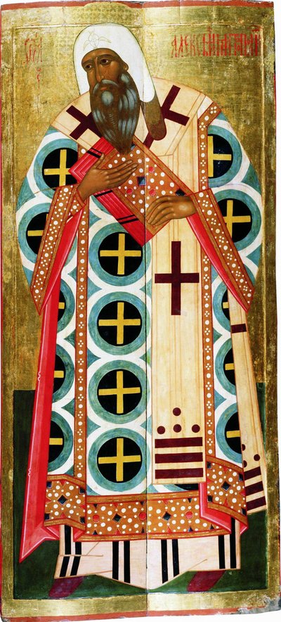 Saint Metropolit Alexius, c. 1580 by Russian icon.