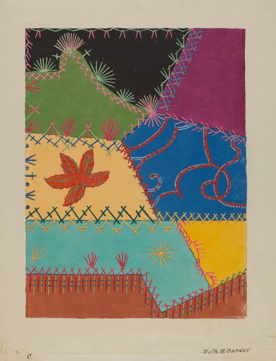 Crazy Quilt (detail) by Ruth M Barnes