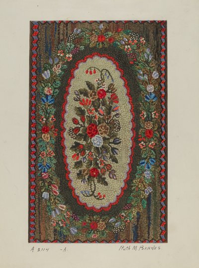 Hooked Rug by Ruth M. Barnes
