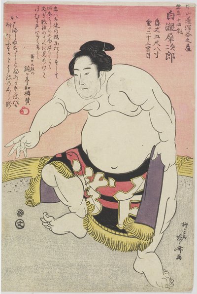 The Sumo Wrestler Shirataki Saijiro by Ryuryukyo Shinsai