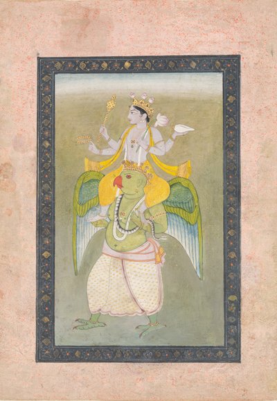 Vishnu on Garuda by Sajnu
