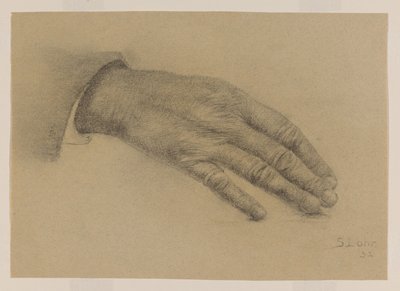 Study of an Outstretched Hand by Sally Lohr (signed by artist)