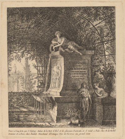 Fountain in a Summerhouse by Salomon Gessner