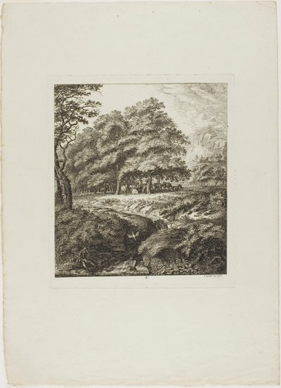 Man Reading a Book by Salomon Gessner