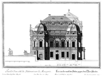 Elevation of the Eastern Side Facade by Salomon Kleiner