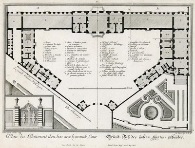 Ground Plan of the Lower Castle by Salomon Kleiner