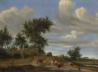 A Country Road by Salomon Ruysdael