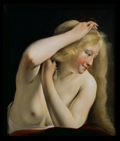 Young Woman Combing Her Hair by Salomon de Bray