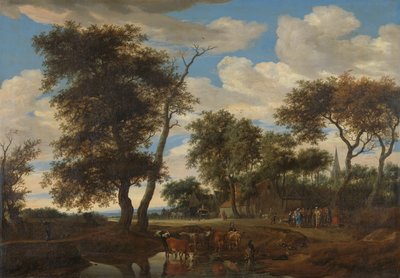 View of a Village by Salomon van Ruysdael