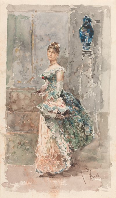Lady in Formal Dress by Salvador Barbudo Sanchez