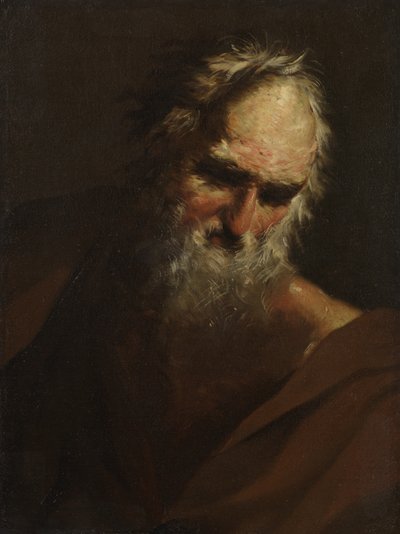 Head of a Bearded Man by Salvator Rosa