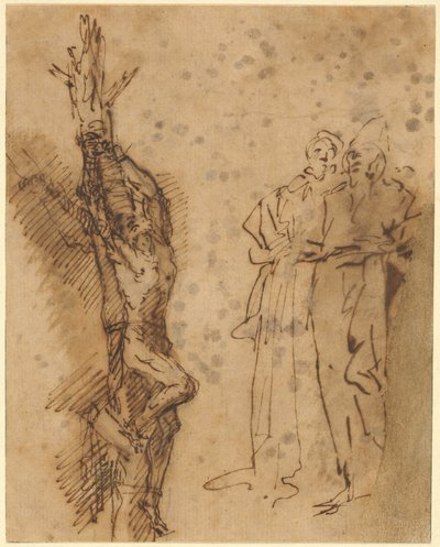 Study for Polycrates’ Crucifixion by Salvator Rosa