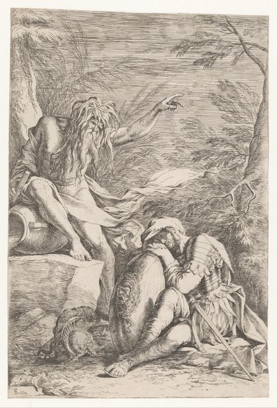 Tiberinus Appears to Aeneas by Salvator Rosa
