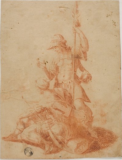 Two Male Warriors by Salvator Rosa