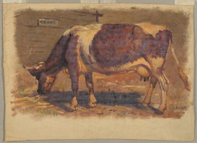 Study of a Grazing Cow by Samuel Colman