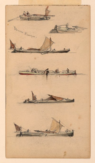 Thames Barges by Samuel Colman