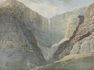 Rocky Gorge with a Waterfall by Samuel Davis