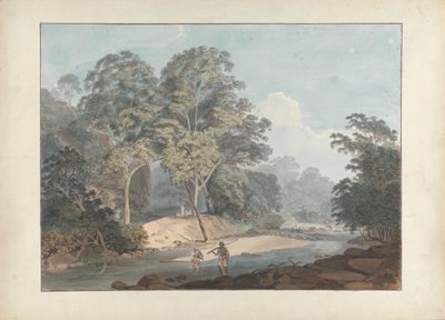 Rocky River Scene with Sepoys by Samuel Davis