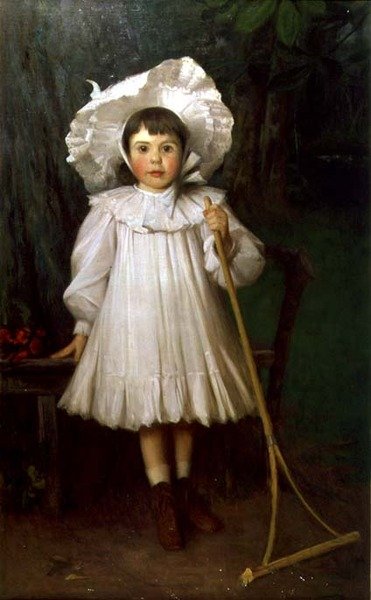 Girl in White Bonnet by Samuel G. Enderby