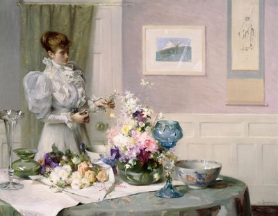 The Flower Arranger by Samuel Henry William Llewelyn