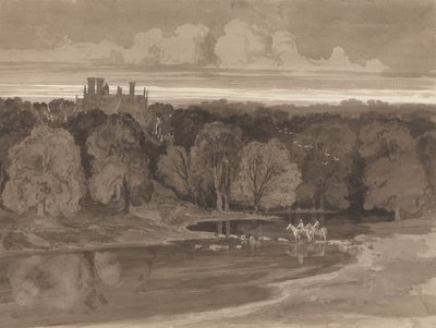 Two Riders Fording a River by Samuel Jackson