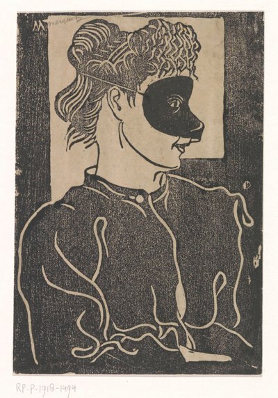 Masked Woman by Samuel Jessurun de Mesquita (signed by artist)