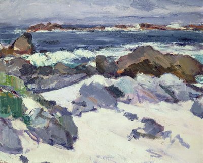 A Rocky Shore, Iona by Samuel John Peploe