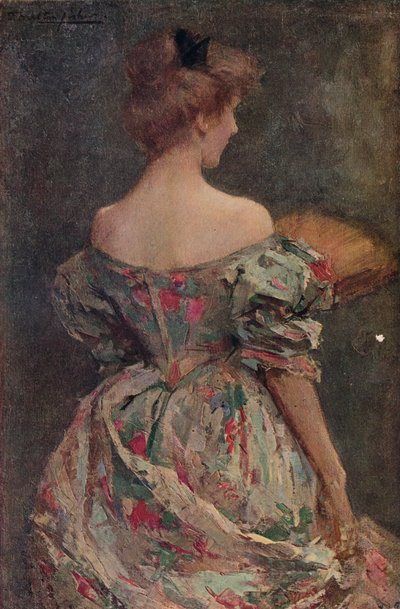 The Flowered Gown, 19th Century by Samuel Melton Fisher
