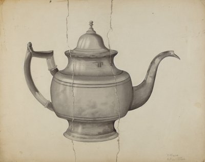 Pewter Teapot by Samuel O. Klein