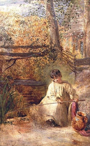 A Boy Fishing by Samuel Palmer