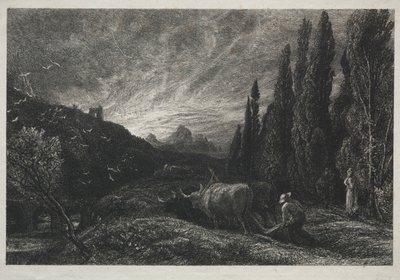 The Early Plowman by Samuel Palmer