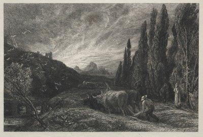 The Early Plowman by Samuel Palmer