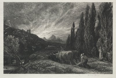 The Early Plowman by Samuel Palmer