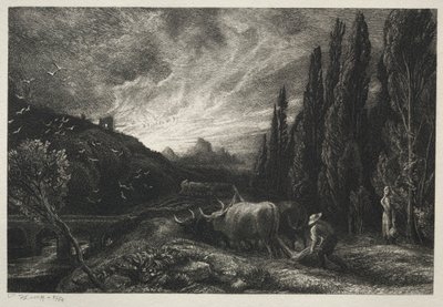 The Early Plowman, before 1861 by Samuel Palmer